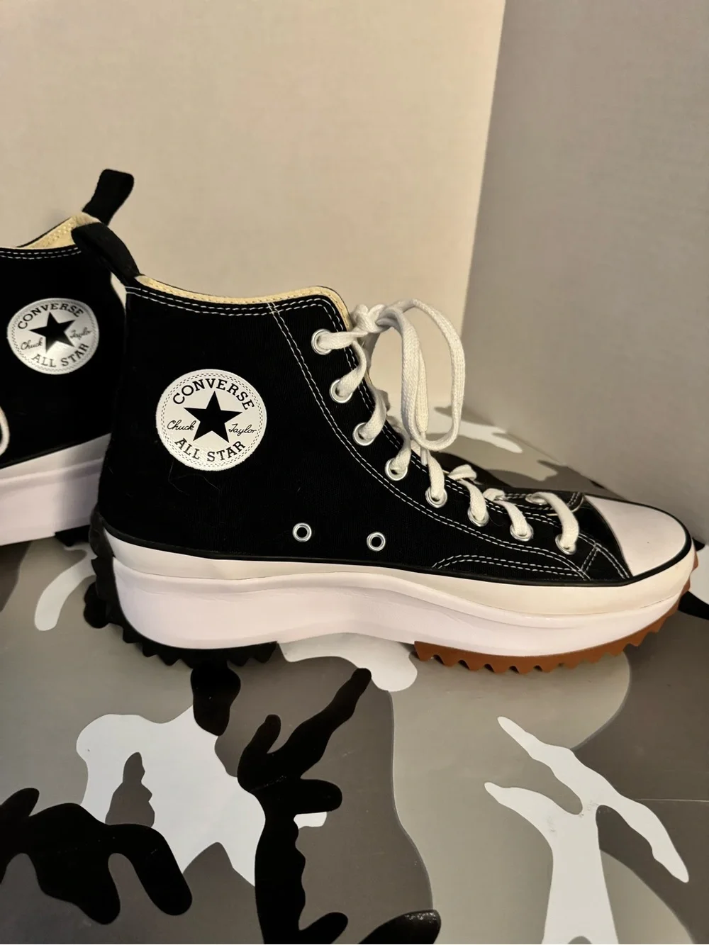 Converse Run Star Hike Platform High-Top Sneakers - Black/White legit
